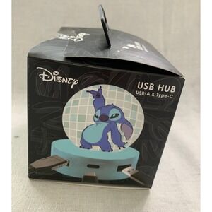 Disney Stitch USB Hub 3-Port Expander USB-A Type-C Data Transfer Charge #545